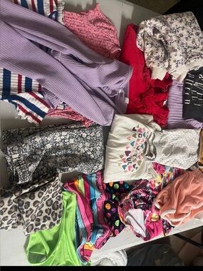 Girls Mixed Clothing Lot - Bright Multi & Lavender Pieces 3t/4t